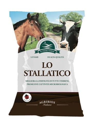 Stallatico BIO Stagionato 25 Kg | Letame Naturale Ricco Di Acidi Umici | Concime Organico Per Orto E Giardino