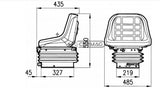 Sedile Cobo con molleggio a soffietto e guide tipo Baltic GT50 (omologato)