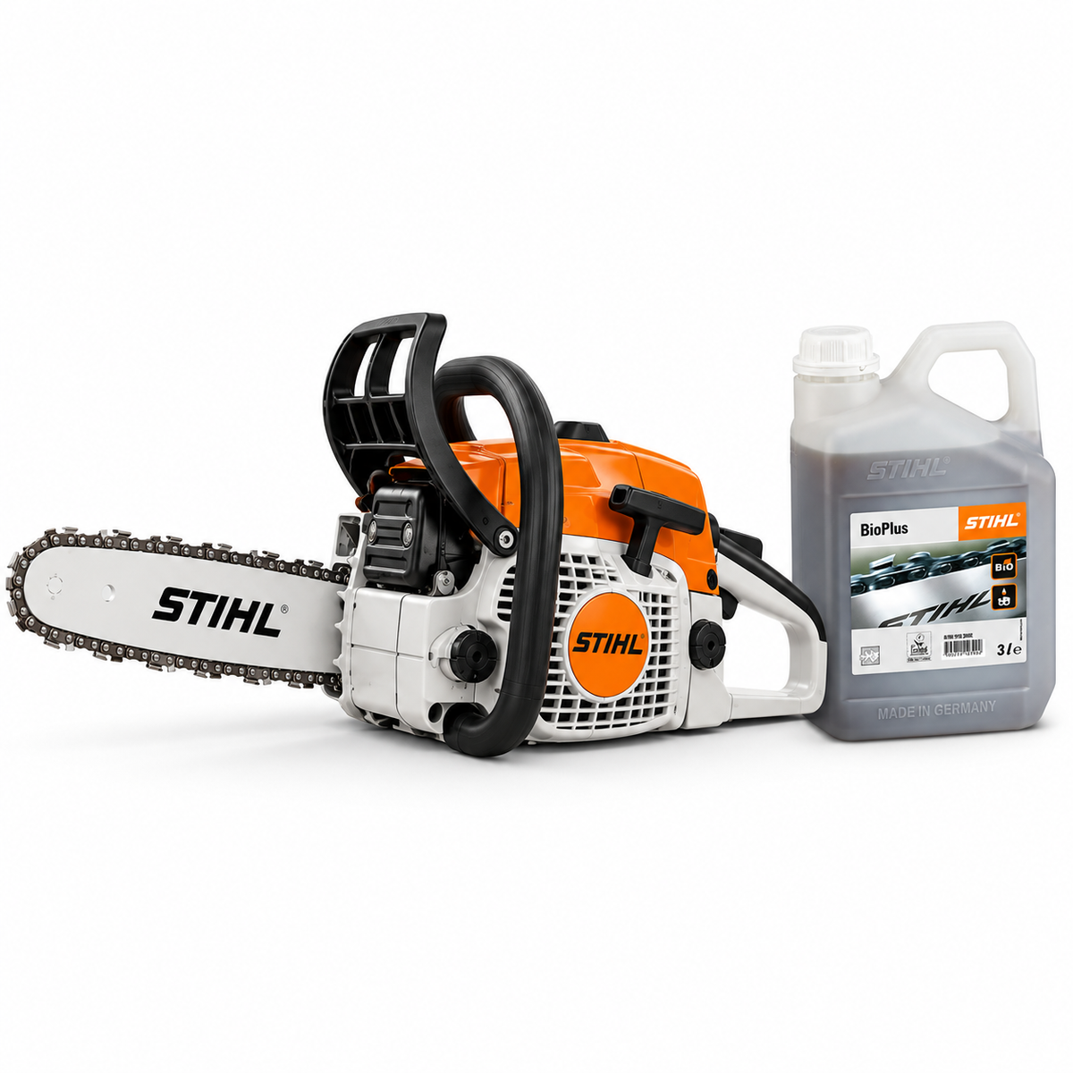 Motosega a scoppio Stihl MS 162 da 1,6 CV con barra da 35cm + OMAGGIO olio catena Stihl BIOPLUS, tanica da 3 litri