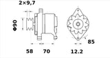Alternatore con puleggia compatibile con FIAT 1580 DT