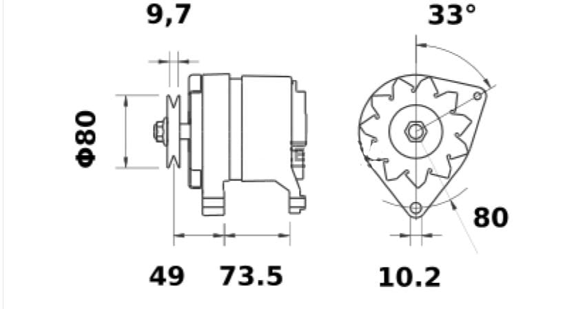 alternatore per trattore FIAT780-55