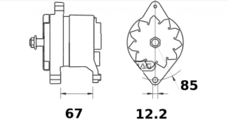Alternatore per SAME/CNH 14V 65ah.