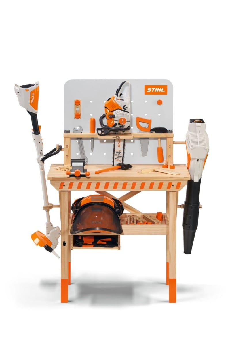 Banco da lavoro Stihl in legno per bambini