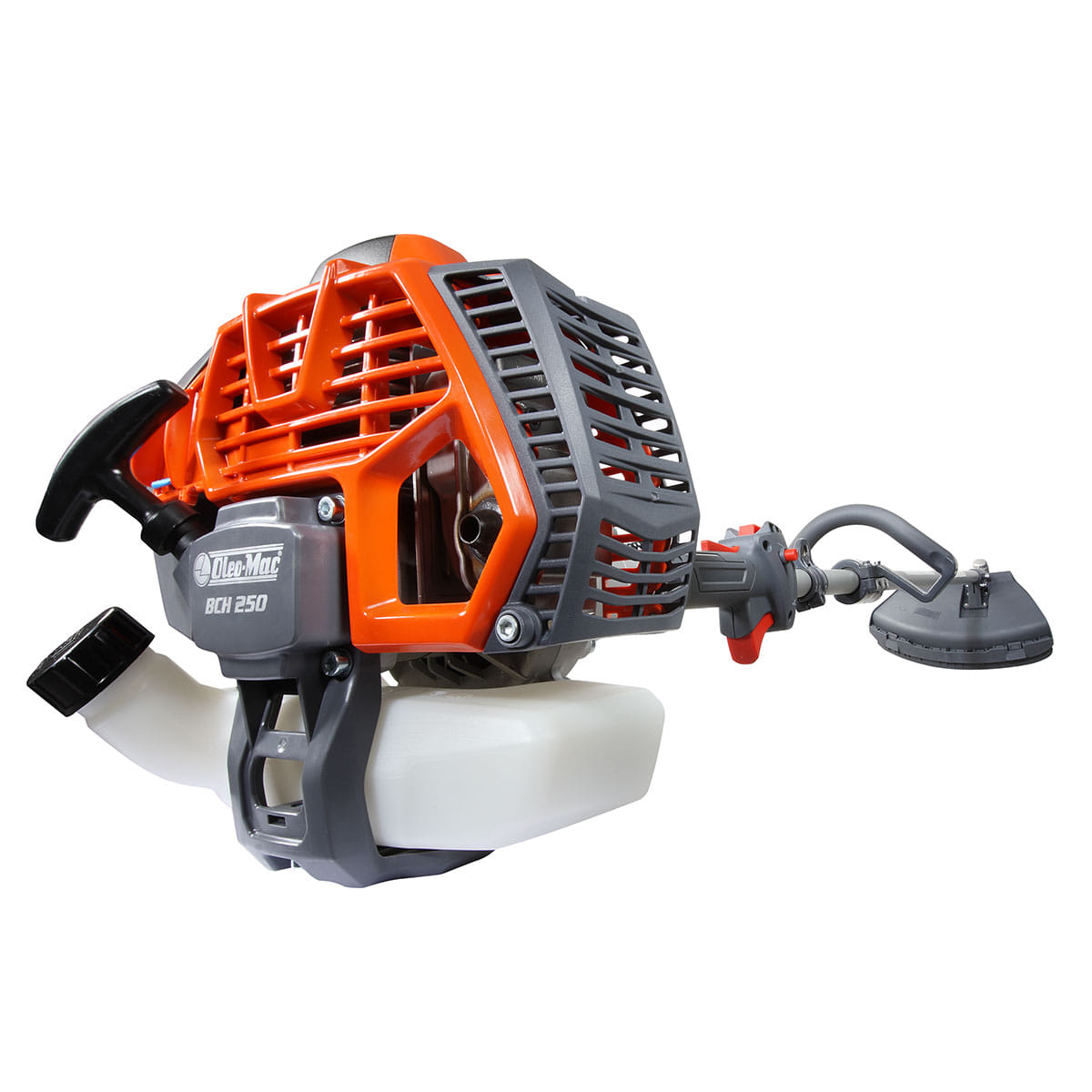 Decespugliatore a scoppio OleoMac BCH 250 S serie H compatto e leggero da 25,4 cm3.