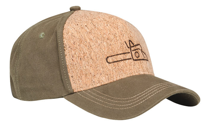 Cappello Stihl CORK 100% cotone con parte anteriore in sughero.