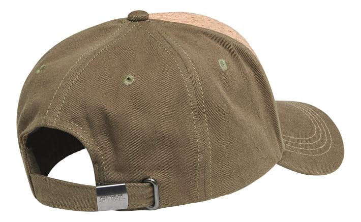 Cappello Stihl CORK 100% cotone con parte anteriore in sughero.
