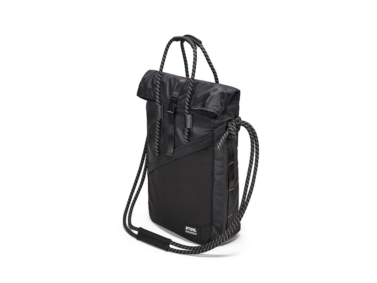 Borsa Stihl "urban style" in poliestere nera e grigia