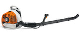 Soffiatore a scoppio spalleggiato Stihl BR 350 per uso professionale robusto e potente.