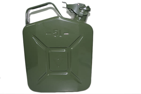 Tanica 5 lt. In metallo per combustibile, carburante omologata un.