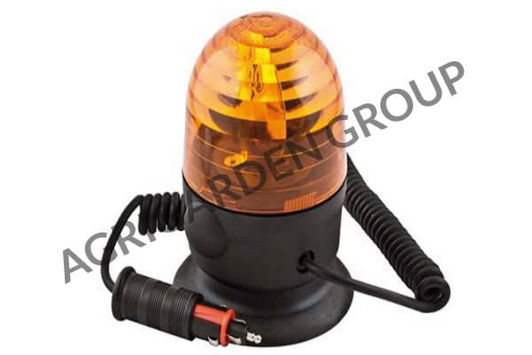 Lampeggiante CE base magnetica ventosa Microboule-R, 12 v Calotta girofaro arancio per trattore