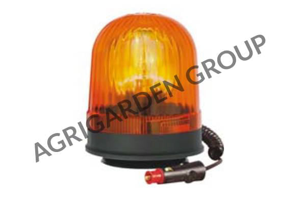 Lampeggiante CE base magnetica ventosa, 12 v, 140 mm Calotta girofaro arancio per trattore