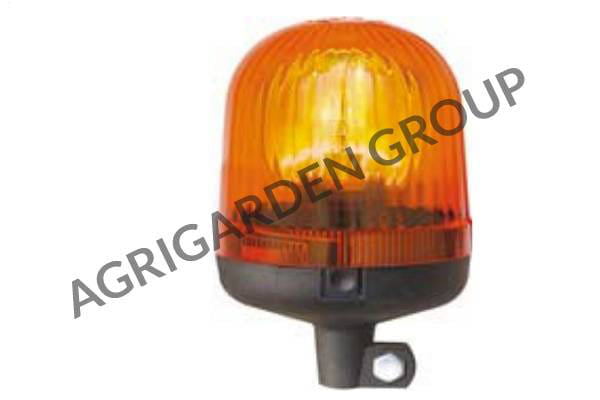 Lampeggiante CE base asta, 12 v, 140 mm Calotta girofaro arancio per trattore