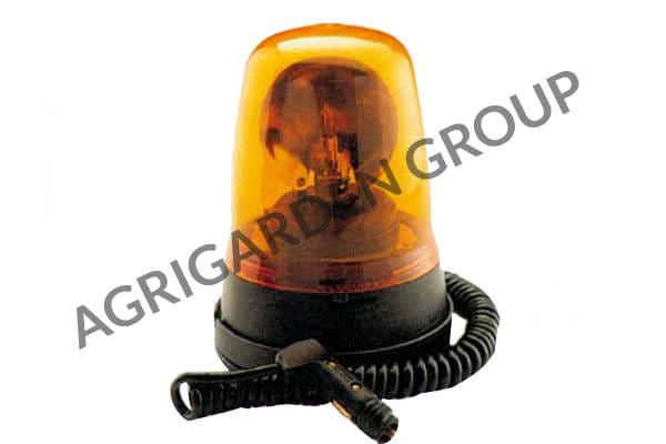 Lampeggiante Cobo CE base magnetica, 12/24 v, Calotta girofaro arancio per trattore