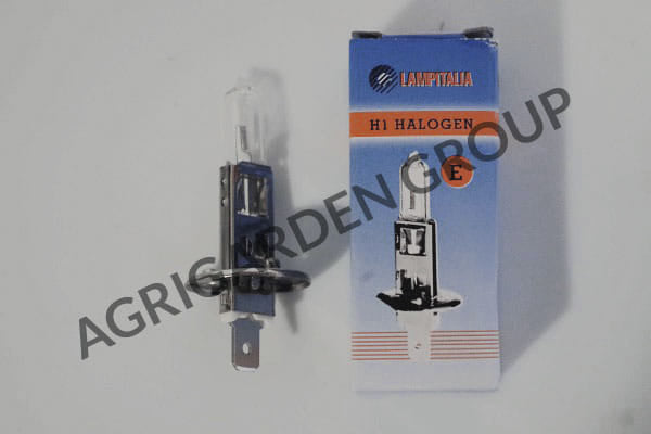 Lampadina alogena 12 v 55 watt H1 P 14,5 S per lampeggiante trattore
