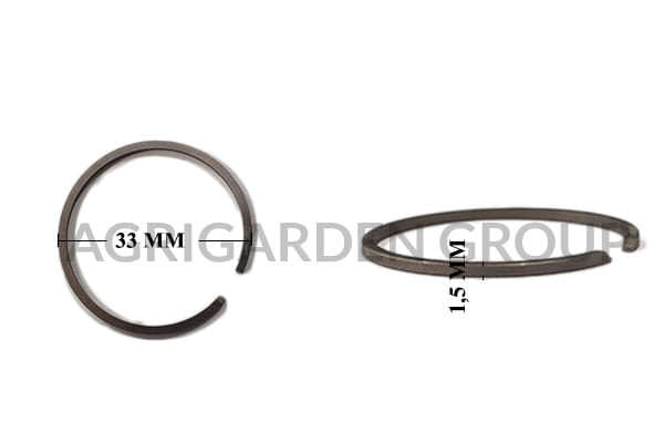 Segmento fascia elastica diametro 33 spessore 1,5 mm 33x1,5 mm tipo fermo s 3123180