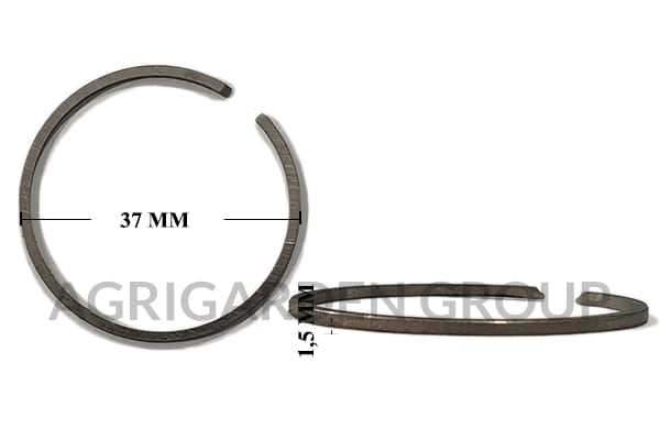Segmento fascia elastica diametro 37 spessore 1,5 mm 37x1,5 mm tipo fermo s Emak 0410173020