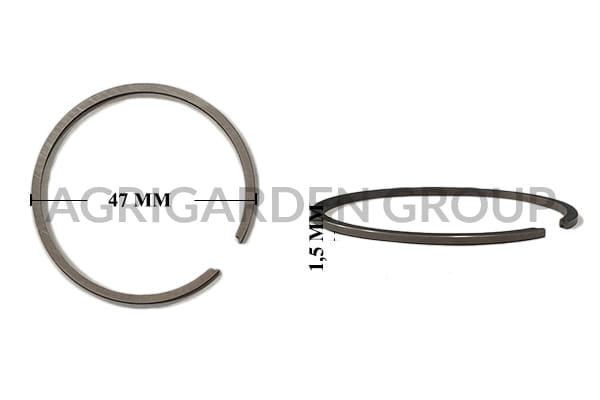 Segmento fascia elastica diametro 47 spessore 1,5 mm 47x1,5 mm tipo fermo i 3123140
