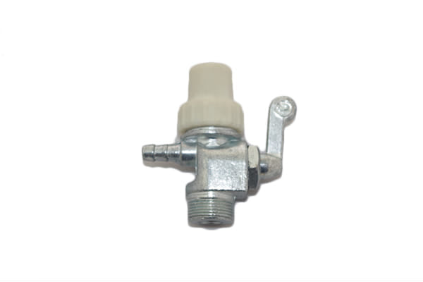 Rubinetto per serbatoio carburante attacco 16 x 1 - 6 con riserva, con dado e vaschetta