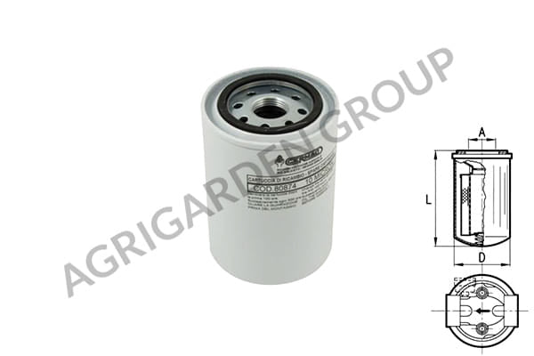 Cartuccia filtrazione 60µ per filtro oleodinamico CA-072011