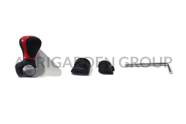 Pomello sterzo volante per easy rider rosso - nero, modello commerciale