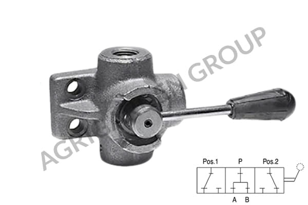 Deviatore a 3 vie manuale 3/8"