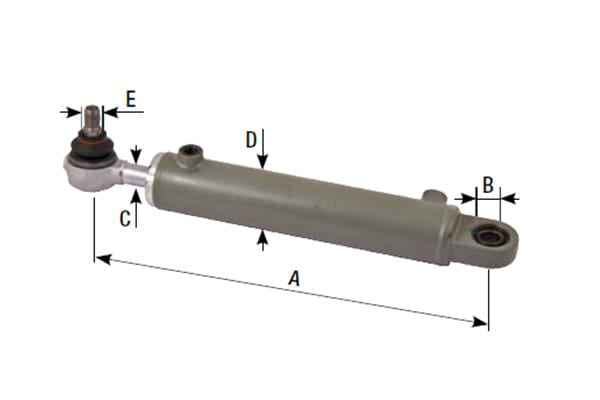 Cilindro idraulico di sterzo, lunghezza 400 mm per agricoltura