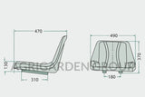 Sedile pvc non molleggiato per carrello elevatore, macchina da raccolta