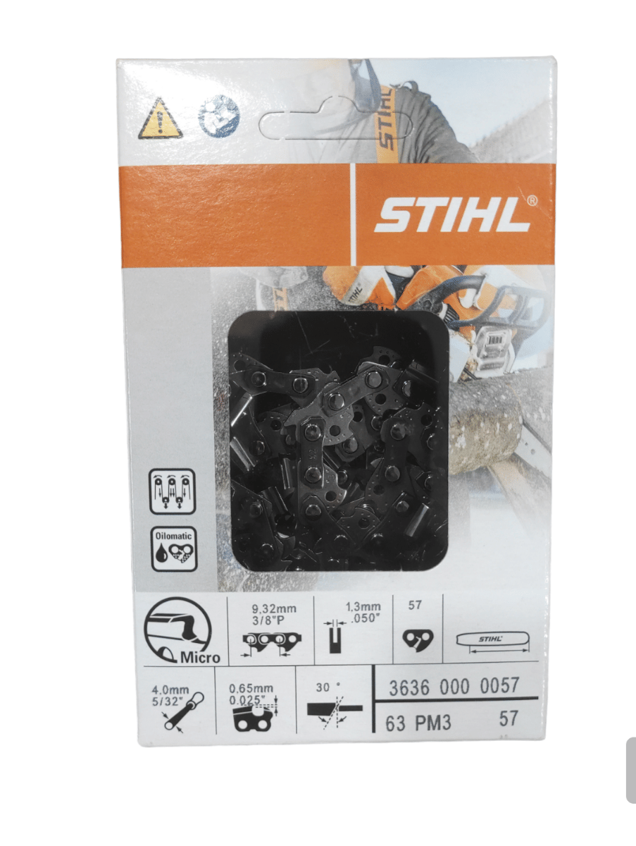 Catena originale stihl  57 maglie, 3/8", spessore 1,3 mm per barra, spranga motosega