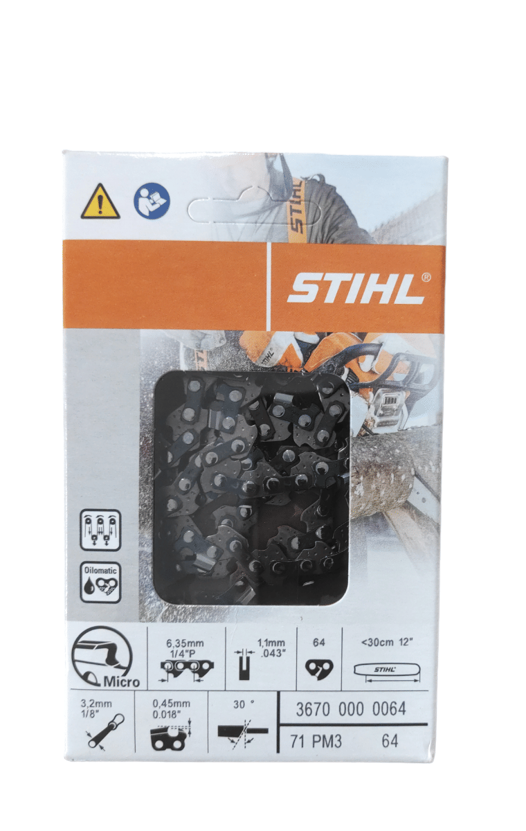 Catena originale stihl 64 maglie passo 1/4" spessore 1,1mm per barra 30cm