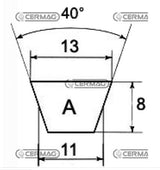 Cinghia trapezoidale Sezione A37