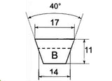 Cinghia trapezoidale dentata Sezione BX48