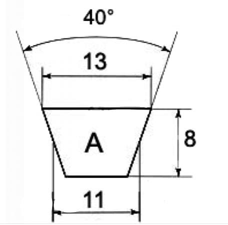 Cinghia trapezoidale Sezione A42