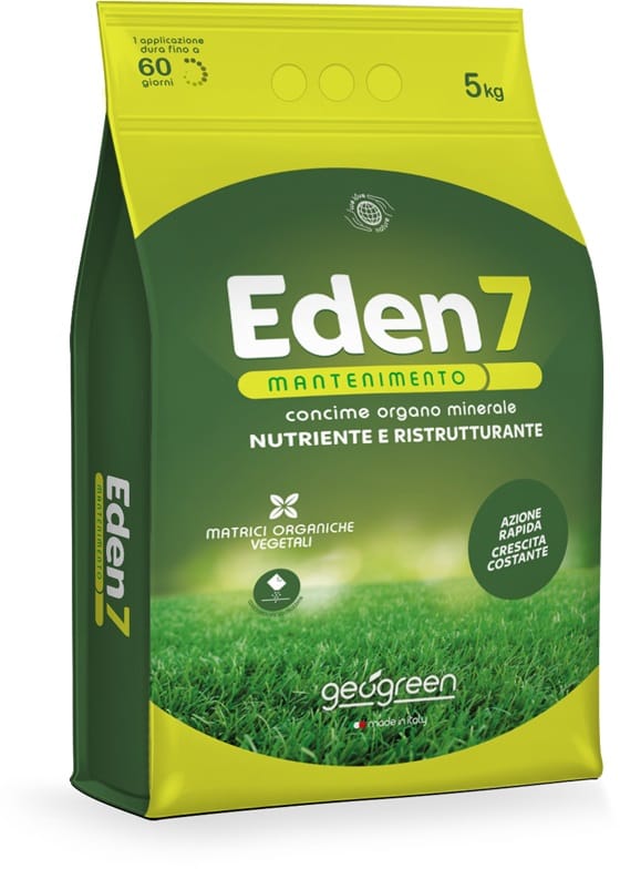 Concime organo minerale EDEN 7 mantenimento in granuli sacco da 5Kg [NPK 15-5-6(20)+micro]