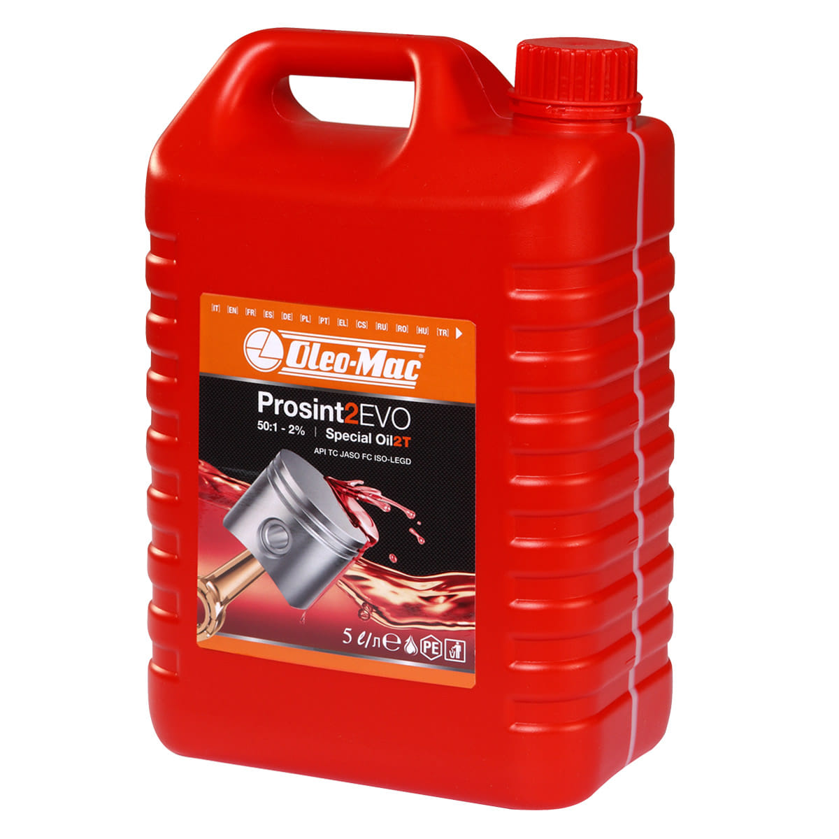 Olio PROSINT 2 EVO OLEOMAC 5 Lt a base sintetica per motore a 2 tempi