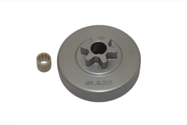 Kit rocchetto pignone campana frizione 3/8 motosega originale Emak, Efco 131, 132 s Oleomac 931, 932