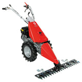 Falciatrice a scoppio NIBBI FC 120 per uso privato con motore benzina da 5,7HP e barra falciante centrale da 92cm.