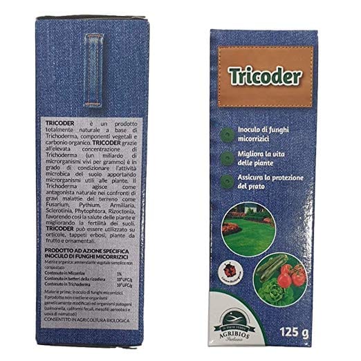 TRICODER concime liquido confezione da 125gr, inoculo di funghi micorrizici.