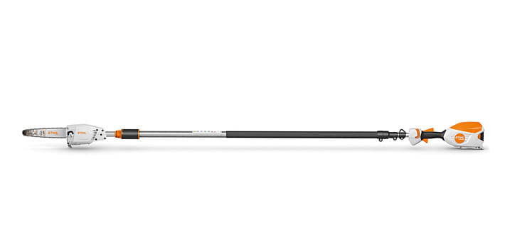 Potatore a batteria telescopico Stihl HTA 86 per uso professionale.