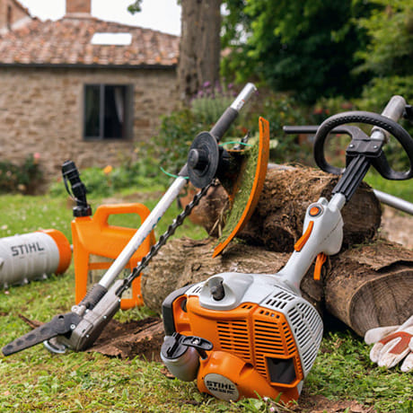Motore multifunzione a scoppio Kombi Stihl KM 56 RC-E leggero e compatto per uso privato.