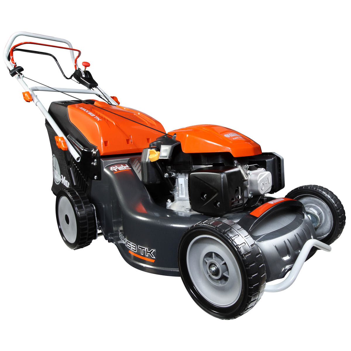 Rasaerba a scoppio trazionato OleoMac MAX 53 TK ALUMINIUM PRO per uso professionale con taglio da 51cm con copertura fino a 2400m2