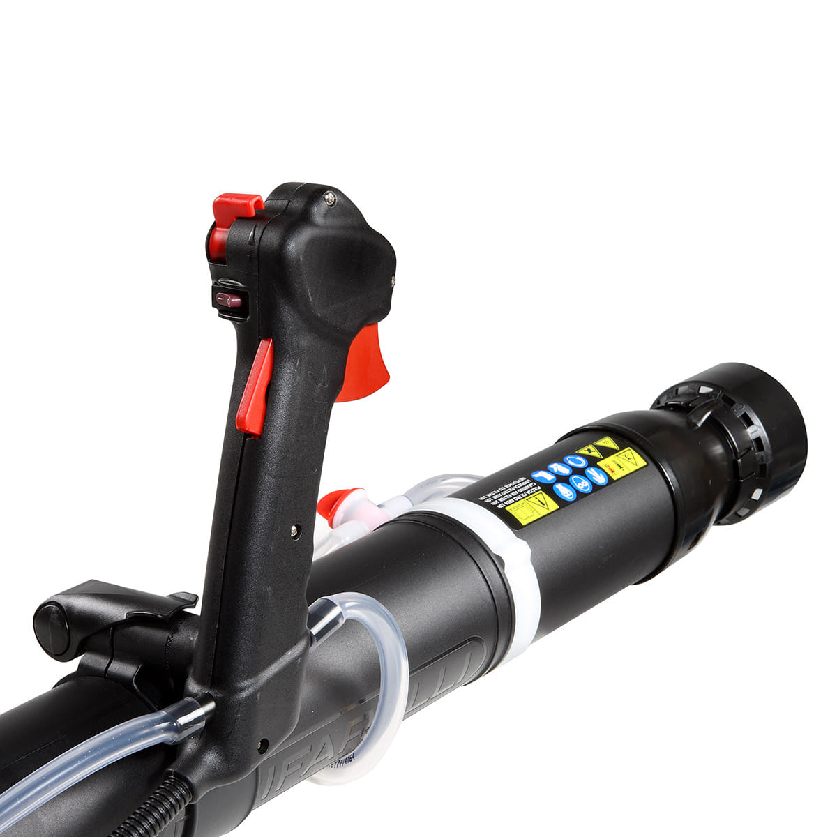 Atomizzatore a spalla a scoppio MB 900 OleoMac con motore da 77cm3 e serbatoio liquidi da 17lt.