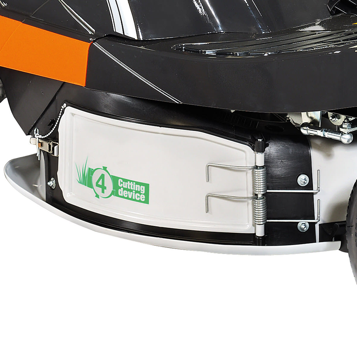 Trattorino rasaerba Rider con raccolta OleoMac Mistral 72/13 H con motore da 344cm3 e larghezza di taglio da 72cm.