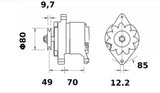 Alternatore compatibile con FIAT 640