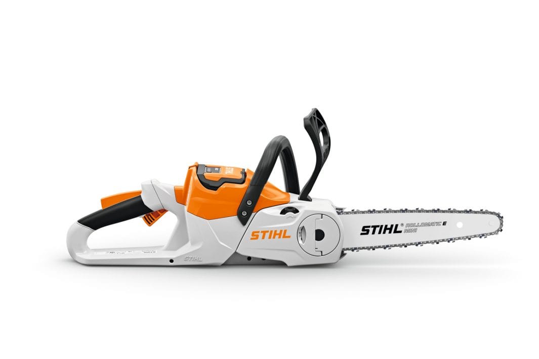 Motosega a batteria Stihl MSA 60 C-B con peso di 2,7Kg e barra da 30cm.