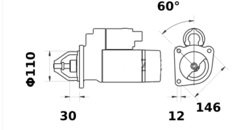 Motorino di avviamento per FIAT 70-65