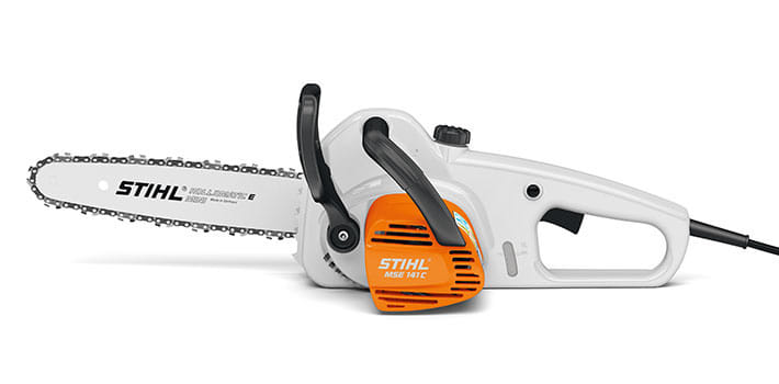 Elettrosega Stihl MSE 141 C-Q da 1,4Kw con barra da 35cm e peso di 4,1Kg.