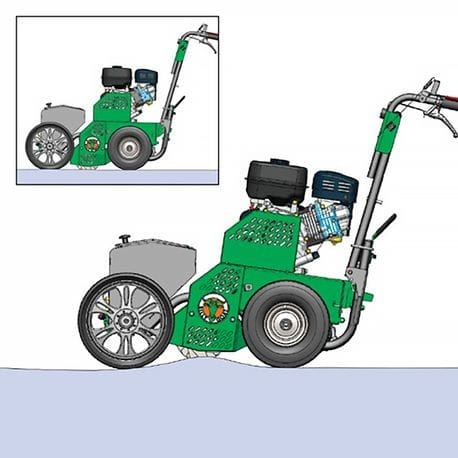 Rigeneratrice a scoppio Billy Goat OS 901 SPH professionale con motore Honda GX 270 OHV da 270cm3 e larghezza da lavoro 55cm.