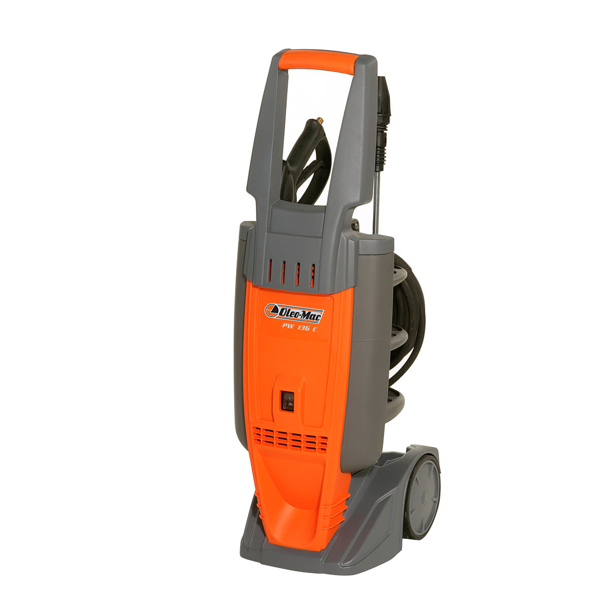 Idropulitrice elettrica ad acqua fredda OleoMac PW 136 C da 140 bar con portata da 410 L/h.