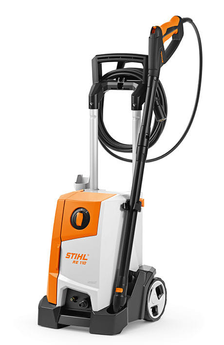 Idropulitrice elettrica Stihl RE 110 pratica e comfortevole da 110 bar di pressione.