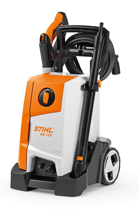 Idropulitrice elettrica Stihl RE 110 pratica e comfortevole da 110 bar di pressione.